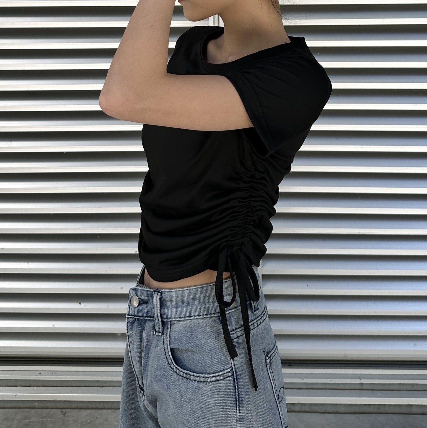 サイドリボンTシャツ9000957