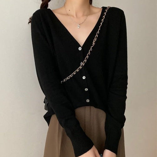 9 color Vネックカーディガン9001012