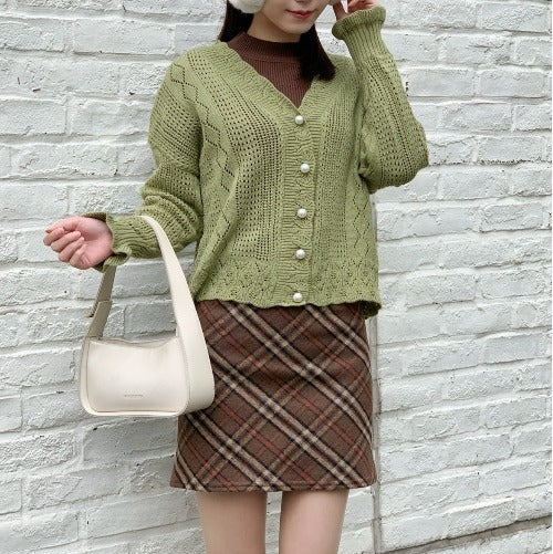 クロシェ編みニットカーディガン9001023