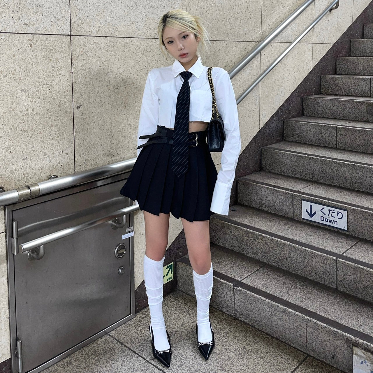 プレッピーベルトスカート 0000827