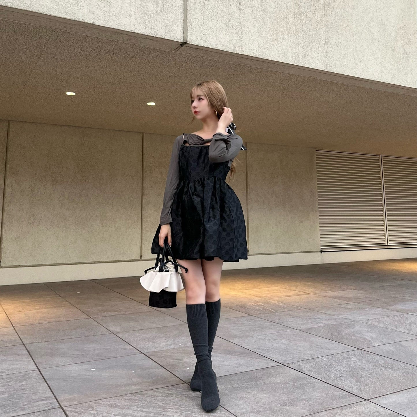 ワンピースリボントップスセット 0000485