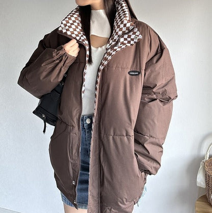 オーバーサイズブロックチェックダウン 9001053