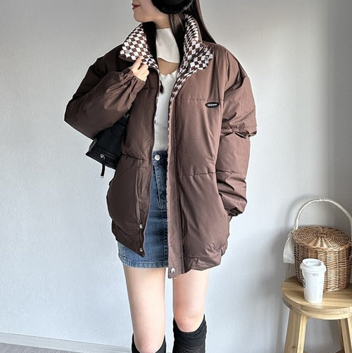 オーバーサイズブロックチェックダウン 9001053