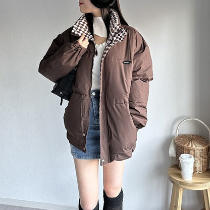 オーバーサイズブロックチェックダウン 9001053