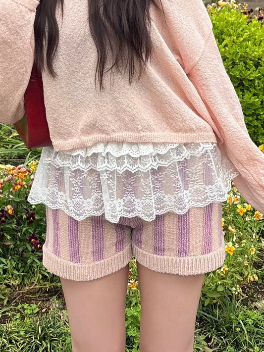 ストライプラメモールショートパンツ 9001250