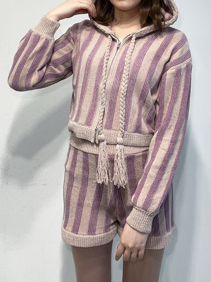 ストライプラメモールトップス 9001248